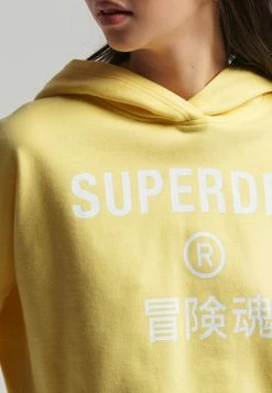 Superdry CODE CORE - Hoodie - Pale Yellow -Superdry Shop 1c6e961dff8b4c128573e573f558a921