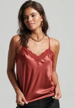 Superdry CAMI - Top - Red Dahlia