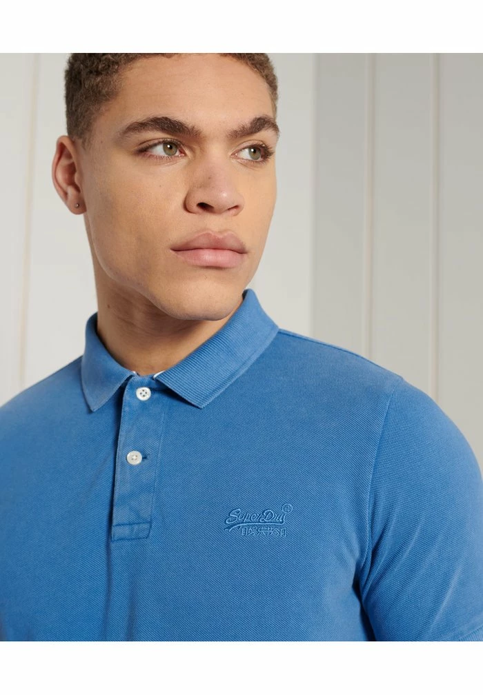 Superdry VINTAGE DESTROYED - Polo Shirt - Heraldic Blue 3 Superdry VINTAGE DESTROYED - Polo Shirt - Heraldic Blue - Image 3