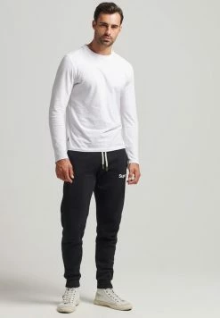 Superdry CORE LOGO GRAPHIC - Tracksuit Bottoms - Black -Superdry Shop 1ccf5e8059f5410ba484ac82a43ac817