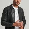 Superdry COACH - Leather Jacket - Black