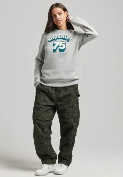 Superdry NOSTALGIA SCRIPT - Sweatshirt - Elm Snowy -Superdry Shop 1d2a1ef1797645cb85fc6f8acf6dac93