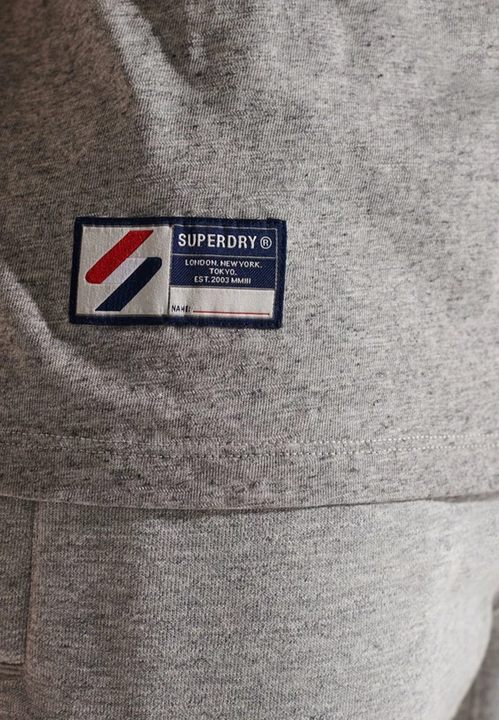 Superdry Basic T-shirt - Grey Slub Grindle 4 Superdry Basic T-shirt - Grey Slub Grindle - Image 4