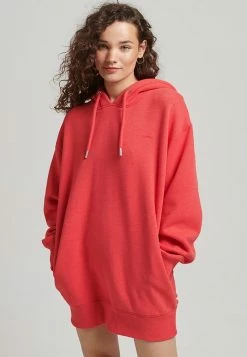 Superdry EMBROIDERED LOGO - Day Dress - Papaya Red Marl