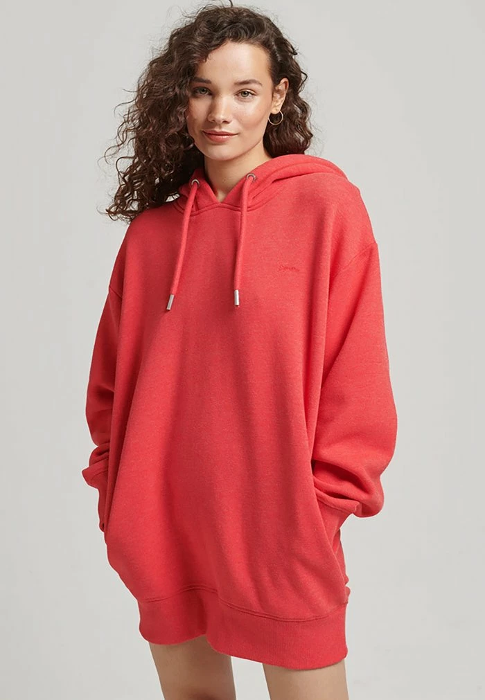 Superdry EMBROIDERED LOGO - Day Dress - Papaya Red Marl 1 Superdry EMBROIDERED LOGO - Day Dress - Papaya Red Marl