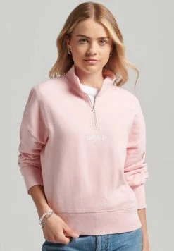 Superdry CODE CORE SPORT HALF-ZIP - Sweatshirt - Coral Blush