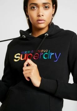 Superdry CLASSIC RAINBOW ENTRY HOOD - Hoodie - Black -Superdry Shop 1dea78c80c5e4ee385c8100620bb8c2b