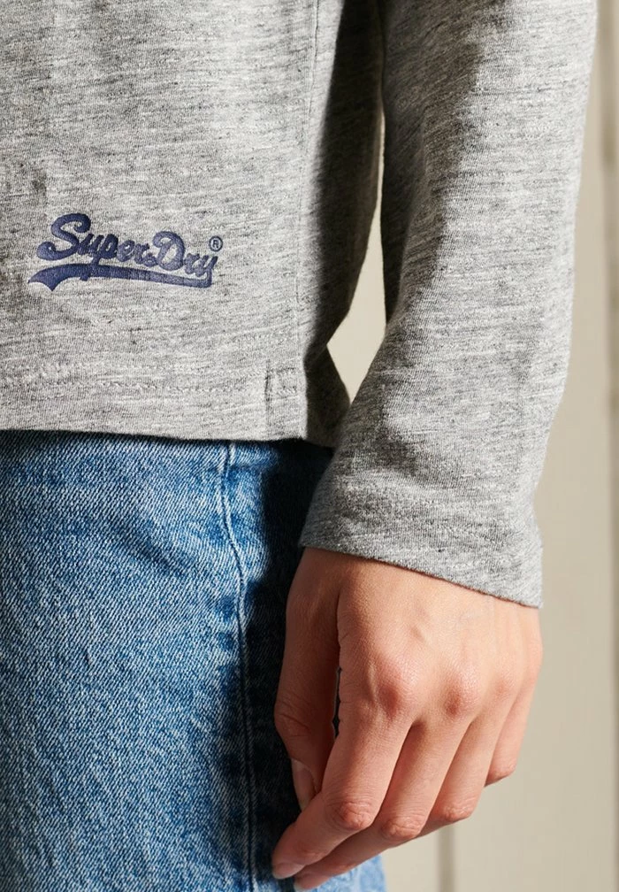Superdry LONG SLEEVE - Long Sleeved Top - Athletic Grey Marl 4 Superdry LONG SLEEVE - Long Sleeved Top - Athletic Grey Marl - Image 4