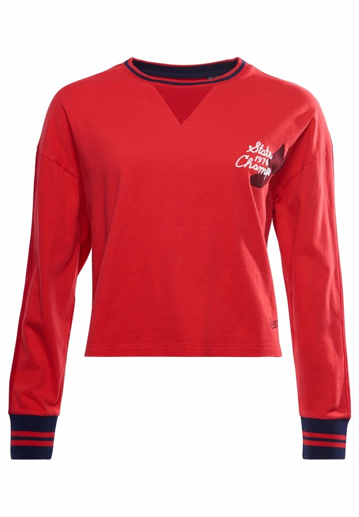 Superdry COLLEGIATE GRAPHIC - Long Sleeved Top - Drop Kick Red 4 Superdry COLLEGIATE GRAPHIC - Long Sleeved Top - Drop Kick Red - Image 4