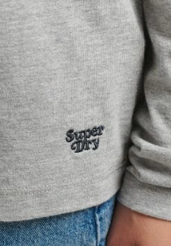 Superdry CALI STRIPE - Long Sleeved Top - Light Grey Marl -Superdry Shop 1f12571f02d04a6bbe19b65227761a7f