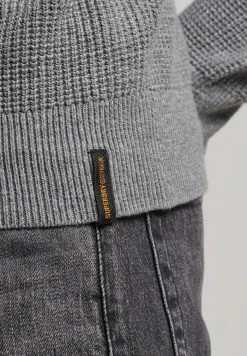 Superdry VINTAGE TEXTURED CREW - Jumper - Storm Grey Heather 5 Superdry VINTAGE TEXTURED CREW - Jumper - Storm Grey Heather -Superdry Shop 1f2a333c5f7945568a6d4472b35e4501