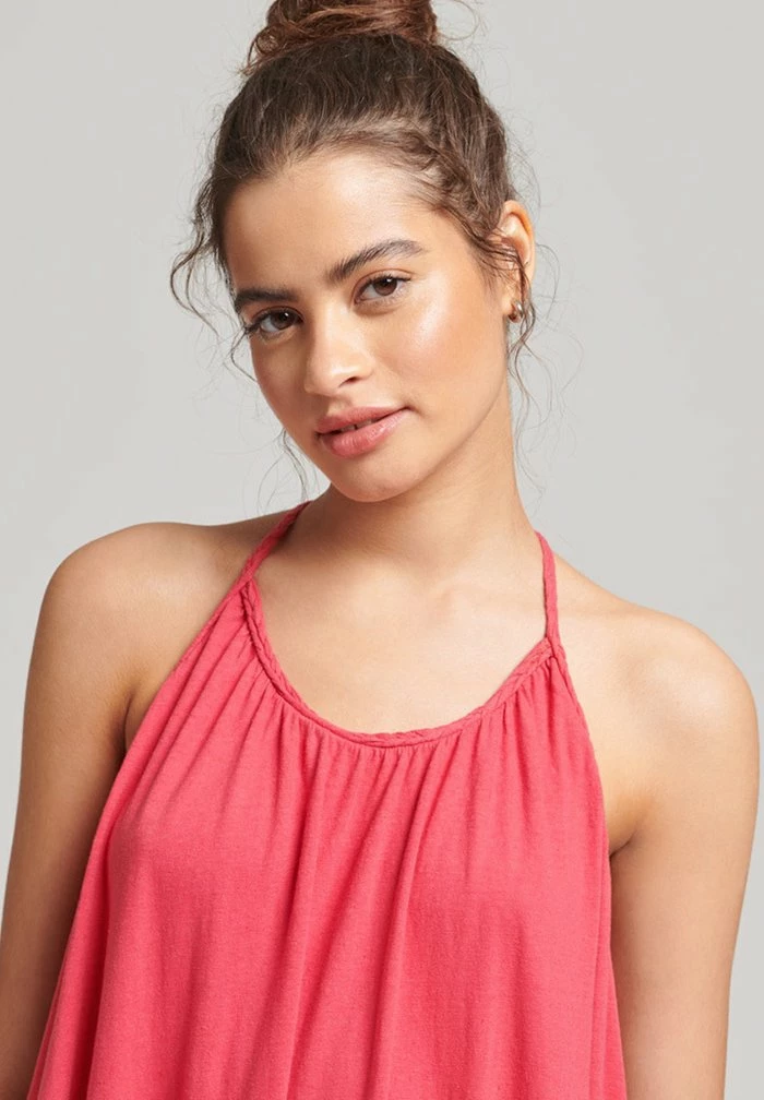 Superdry VINTAGE - Jersey Dress - Raspberry Pink 2 Superdry VINTAGE - Jersey Dress - Raspberry Pink - Image 2