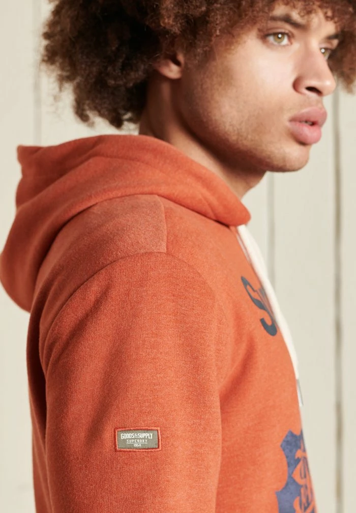 Superdry Hoodie - Dark Spiced Orange Marl 2 Superdry Hoodie - Dark Spiced Orange Marl - Image 2