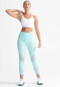 Superdry COOLING - Leggings - Trousers - Aqua Blue