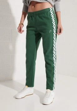 Superdry CODE TAPE - Tracksuit Bottoms - Dark Green -Superdry Shop 20f29eb75dfd463f8e2b10b118fb178f