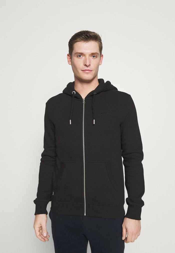 Superdry VINTAGE LOGO ZIPHOOD - Zip-up Sweatshirt - Black 1 Superdry VINTAGE LOGO ZIPHOOD - Zip-up Sweatshirt - Black