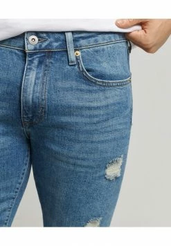 Superdry Straight Leg Jeans - Stanton Bright Blue Vintage -Superdry Shop 216df402165a45a182b271e9e1230d07