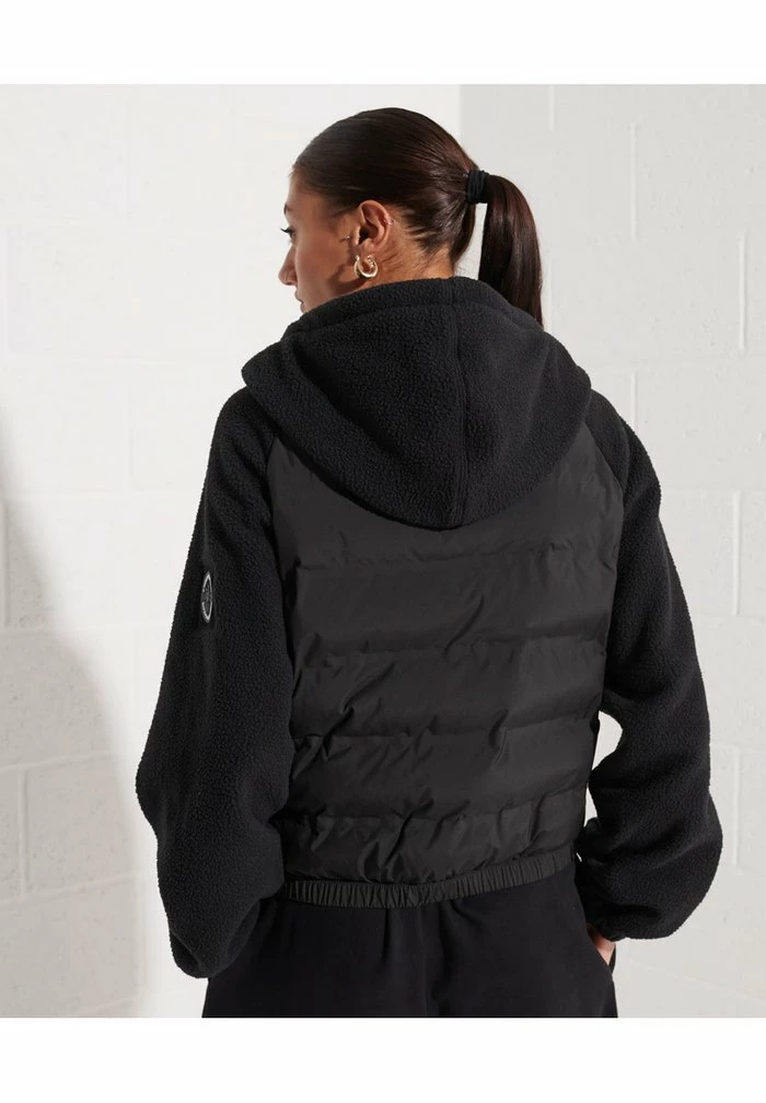 Superdry Fleece Jacket - Black 2 Superdry Fleece Jacket - Black - Image 2