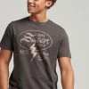 Superdry VINTAGE BLACKOUT - Print T-shirt - Vintage Black