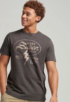 Superdry VINTAGE BLACKOUT - Print T-shirt - Vintage Black