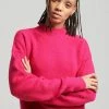 Superdry VINTAGE ESSENTIAL MOCK NECK - Jumper - Hot Pink
