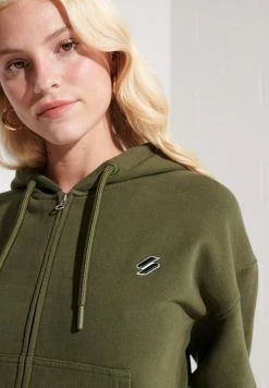Superdry Zip-up Sweatshirt - Dark Moss -Superdry Shop 221ceae3e9c84d00a70baa5fa94eeae3