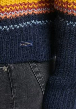 Superdry BRUSHED STRIPE CREW NECK - Jumper - Navy Mix Stripe -Superdry Shop 22762123abd74617b60738da59848448