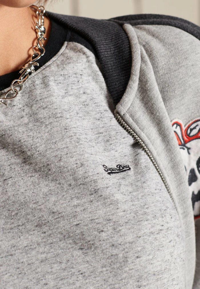 Superdry VINTAGE BASEBALL 3/4 SLEEVED - Long Sleeved Top - Athletic Grey Marl/black 3 Superdry VINTAGE BASEBALL 3/4 SLEEVED - Long Sleeved Top - Athletic Grey Marl/black - Image 3