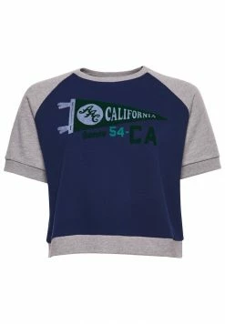 Superdry COLLEGIATE - Print T-shirt - Pilot Mid Blue