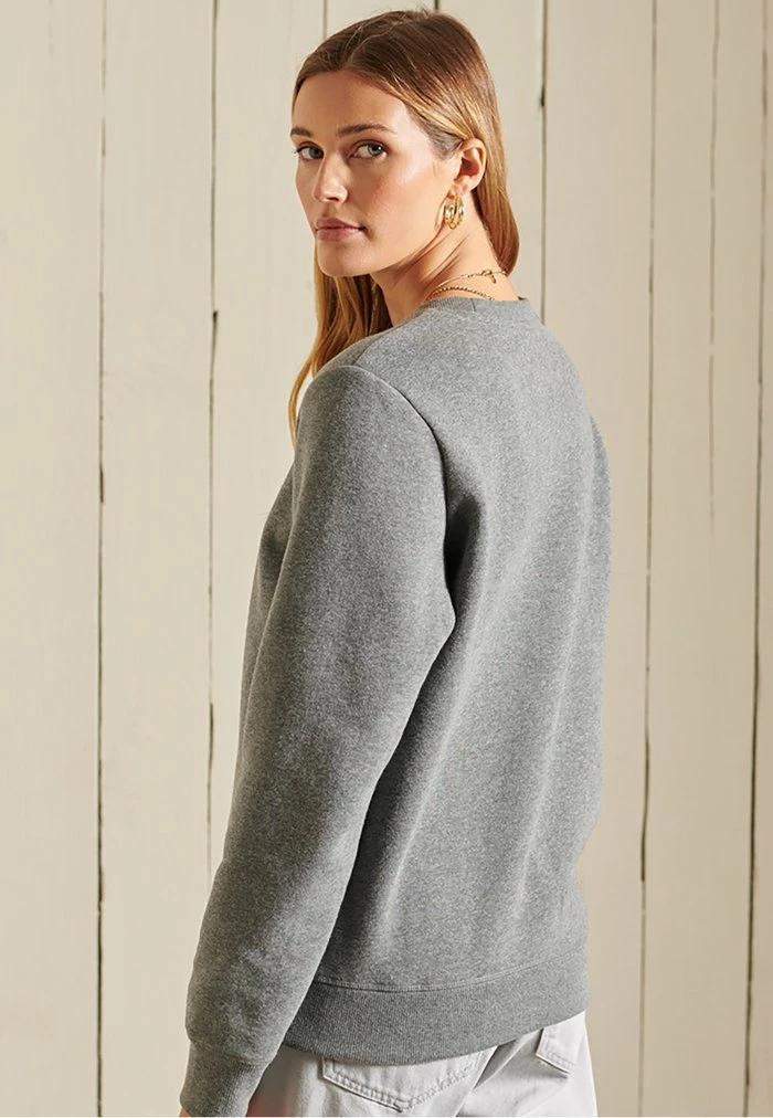 Superdry VINTAGE CREW - Sweatshirt - Rich Charcoal Marl 2 Superdry VINTAGE CREW - Sweatshirt - Rich Charcoal Marl - Image 2