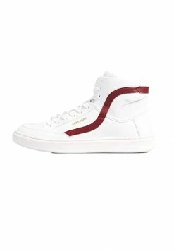 Superdry BASKET LUX - High-top Trainers - White/oxblood