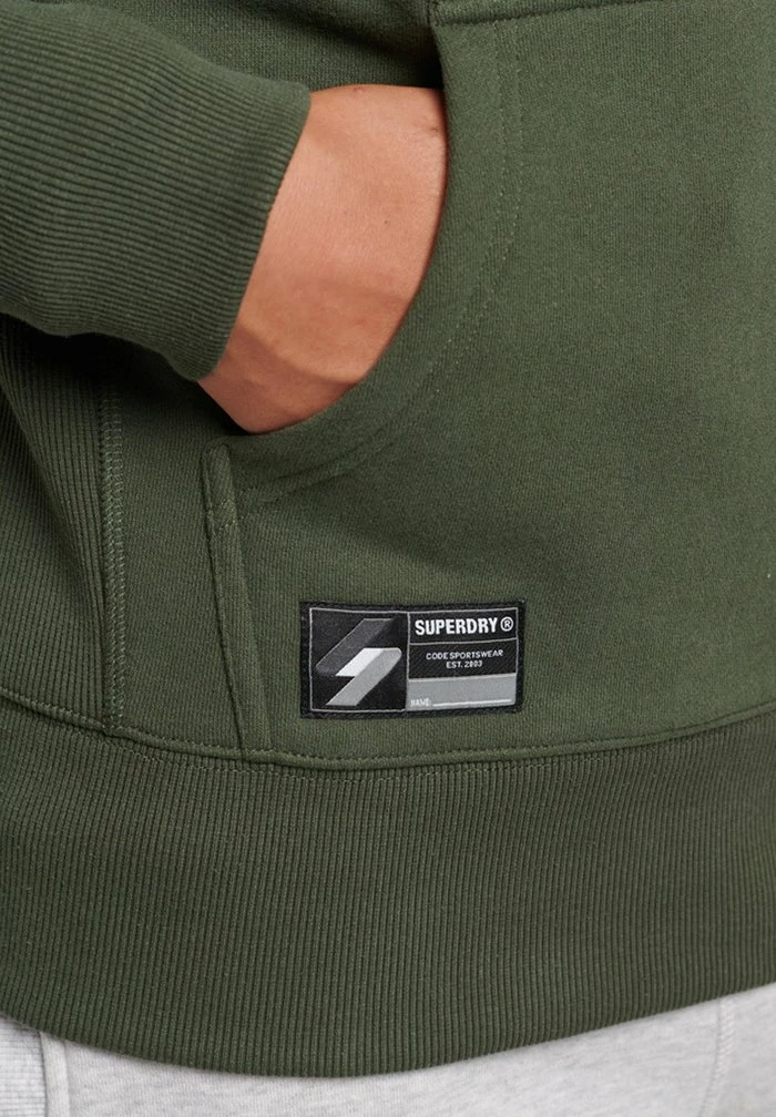 Superdry CODE MICRO LOGO - Hoodie - Dark Moss 4 Superdry CODE MICRO LOGO - Hoodie - Dark Moss - Image 4