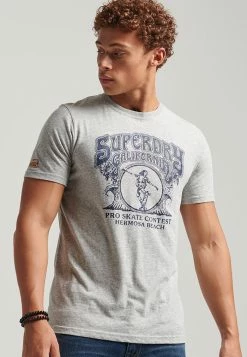 Superdry SURF SOUVENIR - Print T-shirt - Cresent Snowy