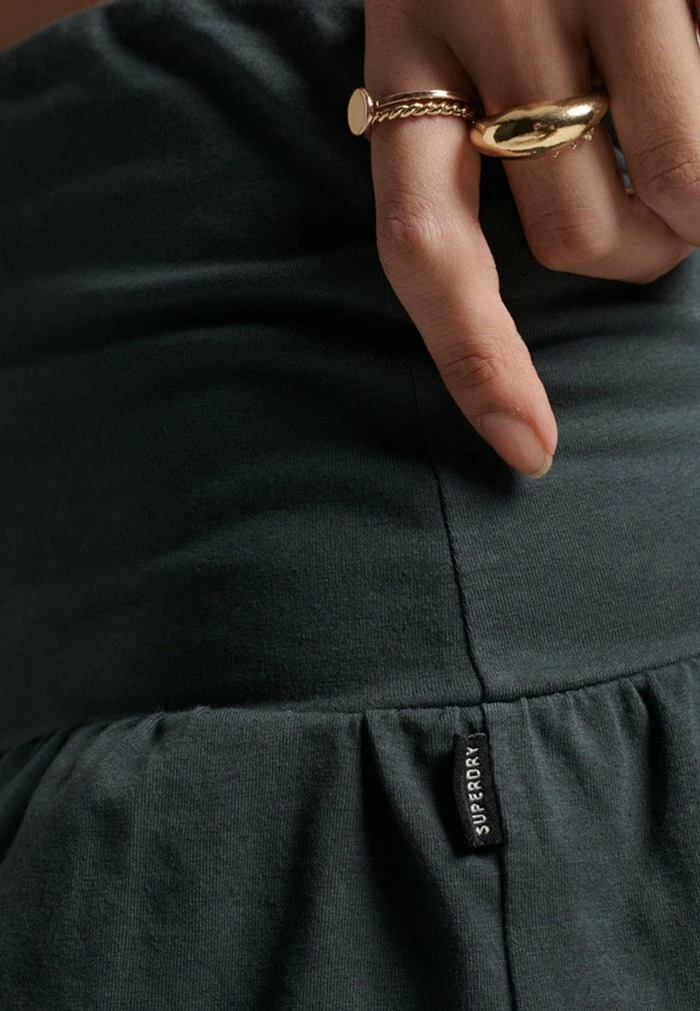 Superdry VINTAGE - A-line Skirt - Washed Worn Black 4 Superdry VINTAGE - A-line Skirt - Washed Worn Black - Image 4