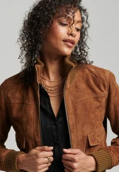 Superdry Faux Leather Jacket - Camel -Superdry Shop 246e9f6f4b854659aa0ba1769e11fe8e