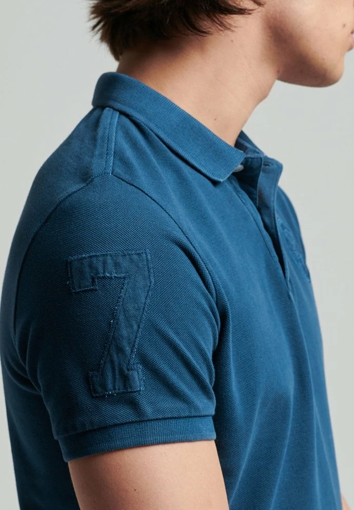 Superdry VINTAGE SUPERSTATE - Polo Shirt - Pilot Mid Blue 1 Superdry VINTAGE SUPERSTATE - Polo Shirt - Pilot Mid Blue