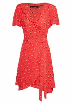 Superdry SUMMER WRAP DRESS - Day Dress - Red