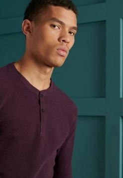 Superdry MICRO TEXTURE - Long Sleeved Top - Academy Port -Superdry Shop 24fc849df3d94dc5a06bad893b074375