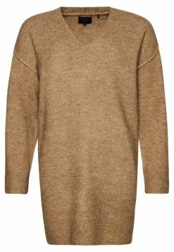 Superdry V NECK - Jumper Dress - Deep Camel Marl -Superdry Shop 254718cbcd1940e8aede4c496876ae68