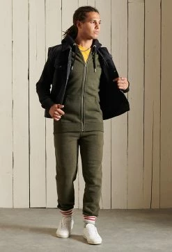 Superdry Hoodie - Olive Marl Black -Superdry Shop 2588f1a6a2de4af0a3d9f522ab0ae105