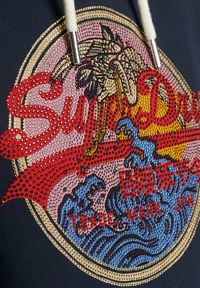 Superdry VINTAGE NARRATIVE - Hoodie - Eclipse Navy 5 Superdry VINTAGE NARRATIVE - Hoodie - Eclipse Navy - Image 5