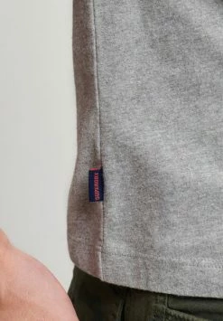 Superdry VINTAGE BASEBALL - Long Sleeved Top - Grey Marl Vintage Red Marl -Superdry Shop 25e5481aef27414684542317ef8c463c