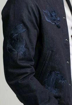 Superdry VINTAGE INDIGO VARSITY - Bomber Jacket - Blue -Superdry Shop 26279a6b8bdf447a84f7da4570146aad