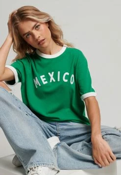 Superdry RINGSPUN FOOTBALL MEXICO - Print T-shirt - Oregon Green -Superdry Shop 268a208d94df4991b683b76cabfa170a