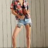 Superdry RESORT - Button-down Blouse - Cream Floral