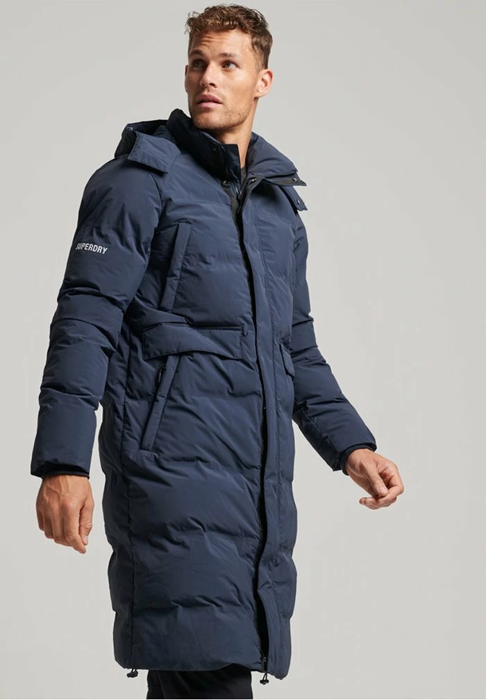 Superdry SPORT LONGLINE - Winter Coat - Truest Navy 1 Superdry SPORT LONGLINE - Winter Coat - Truest Navy