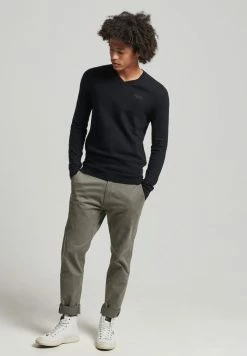 Superdry ORANGE LABEL V-NECK - Jumper - Black -Superdry Shop 275e548fd5254bdba6632b7bf5e28e38