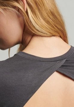 Superdry SPORT FLEX WRAP LONG SLEEVE - Long Sleeved Top - Dark Charcoal -Superdry Shop 278142f457df446db69143831db2be08