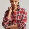 Superdry Button-down Blouse - Canyon Red Check