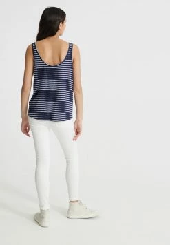 SUPERDRY ORGANIC COTTON ESSENTIAL TANK TOP - Top - Navy Stripe -Superdry Shop 27d7dead23bc433a8d43c86c168cfefc
